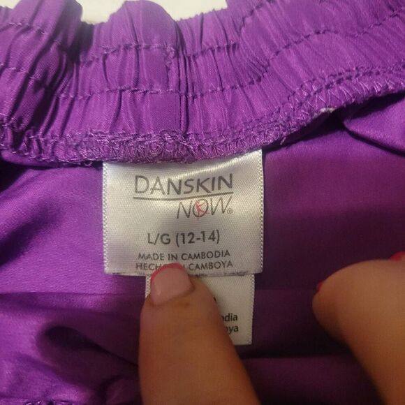 Danskin Now Womens Athletic Workout Running Shorts Purple Size Large - Picture 4 of 5